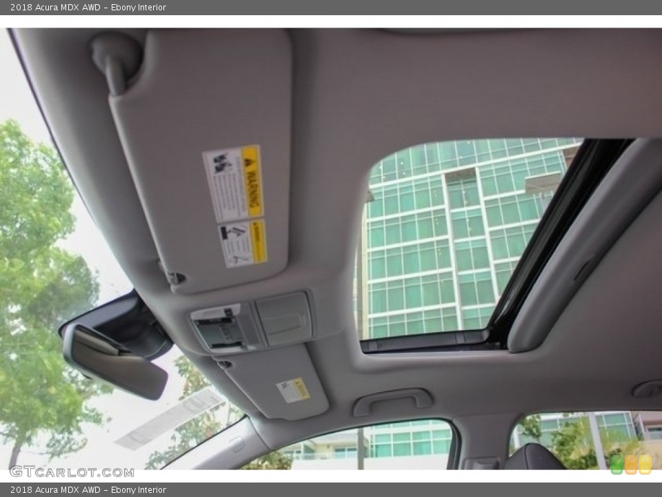 Ebony Interior Sunroof for the 2018 Acura MDX AWD #126767894