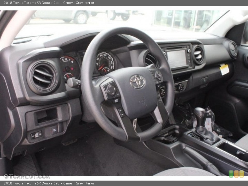 Cement Gray Interior Dashboard for the 2018 Toyota Tacoma SR Double Cab #126768218