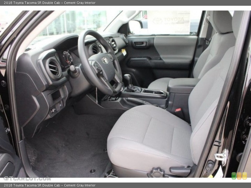 Cement Gray Interior Photo for the 2018 Toyota Tacoma SR Double Cab #126768239