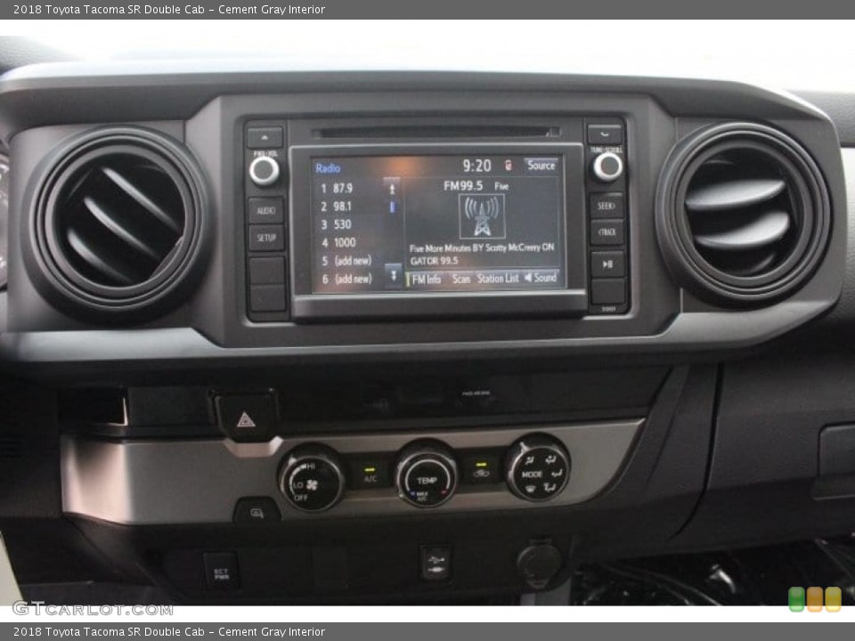 Cement Gray Interior Controls for the 2018 Toyota Tacoma SR Double Cab #126768278
