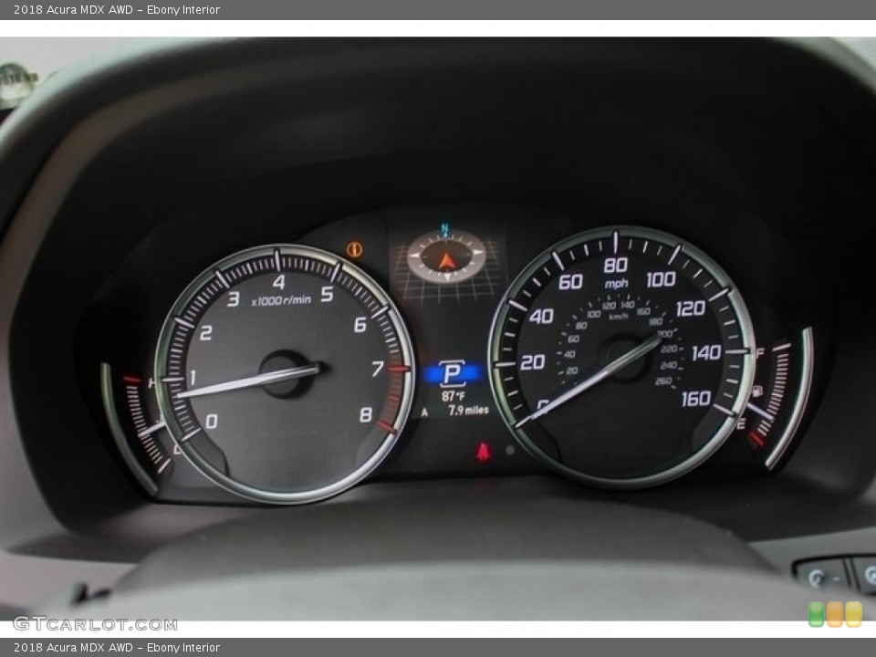Ebony Interior Gauges for the 2018 Acura MDX AWD #126768356