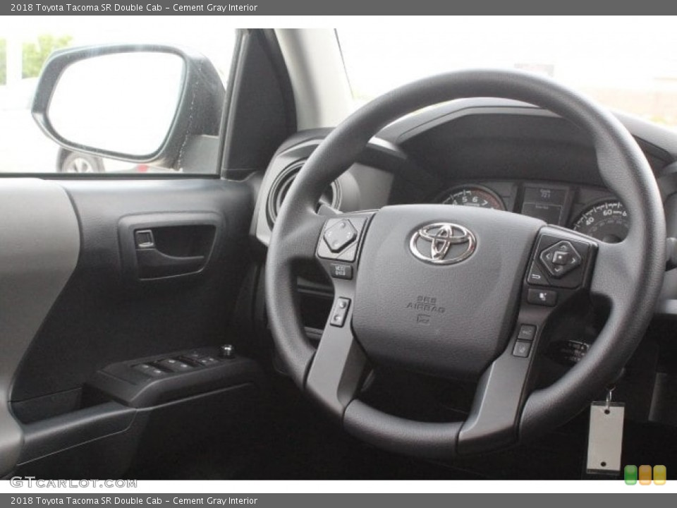 Cement Gray Interior Steering Wheel for the 2018 Toyota Tacoma SR Double Cab #126768428