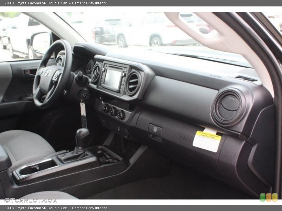 Cement Gray Interior Dashboard for the 2018 Toyota Tacoma SR Double Cab #126768521