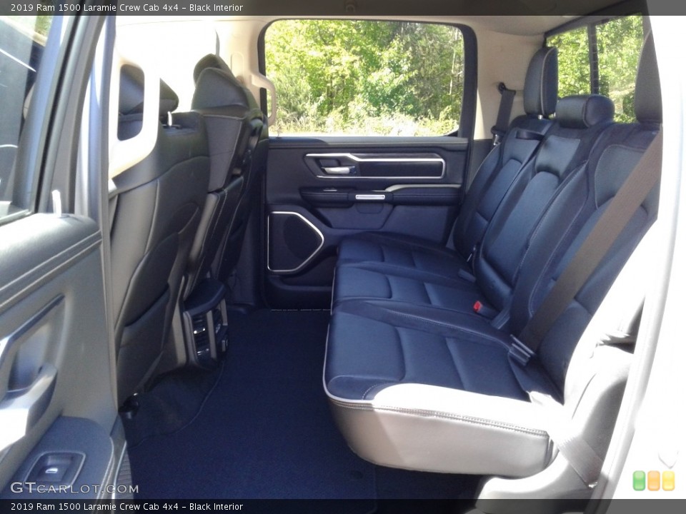 Black Interior Rear Seat for the 2019 Ram 1500 Laramie Crew Cab 4x4 #126771715