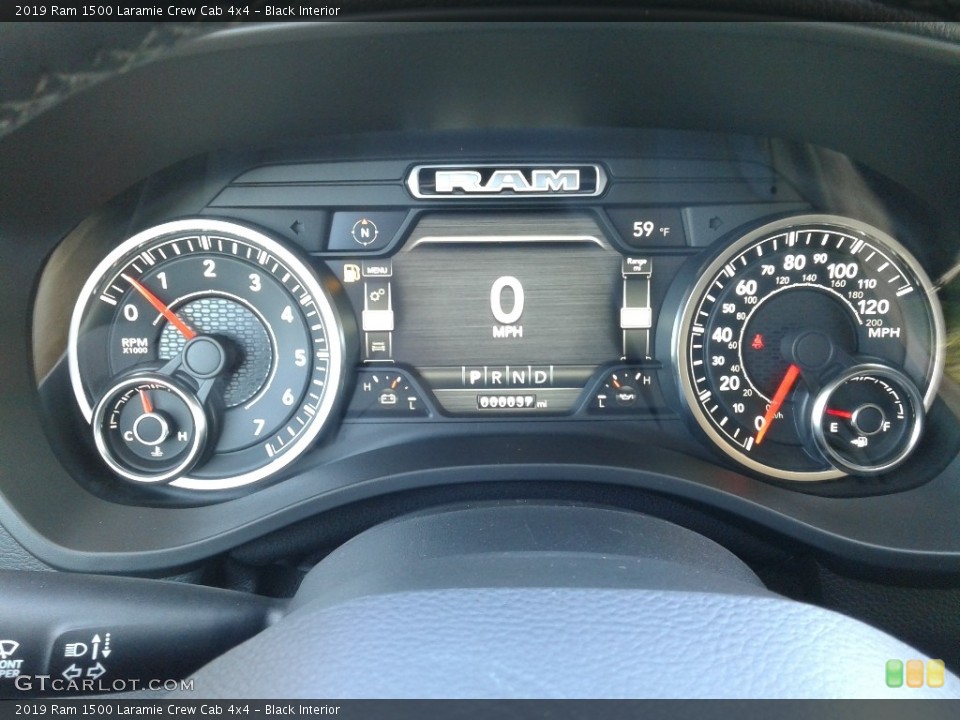 Black Interior Gauges for the 2019 Ram 1500 Laramie Crew Cab 4x4 #126772030