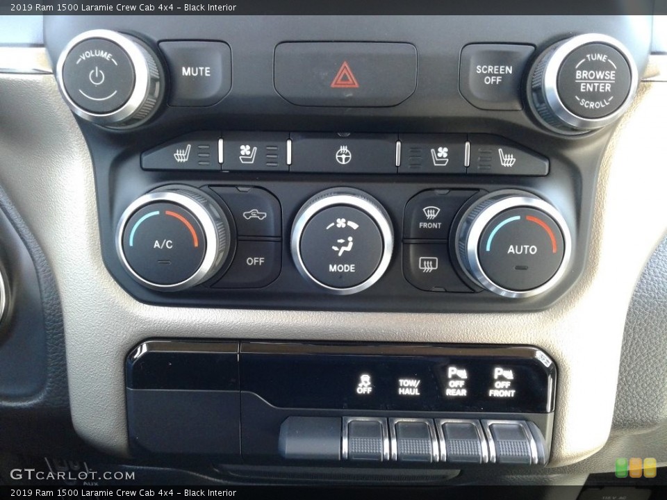 Black Interior Controls for the 2019 Ram 1500 Laramie Crew Cab 4x4 #126772279