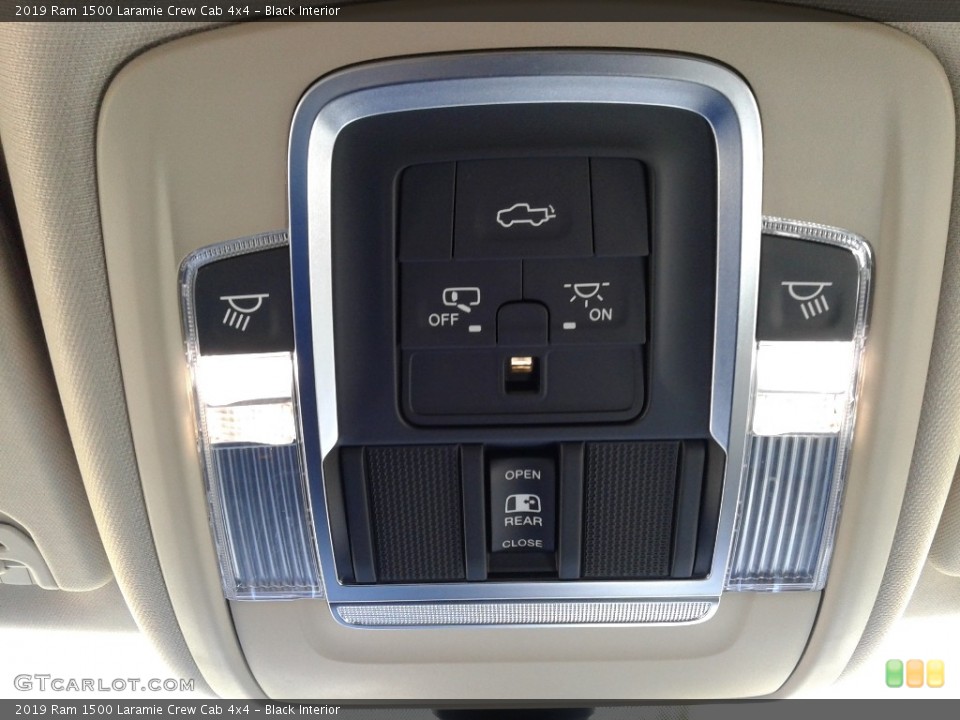 Black Interior Controls for the 2019 Ram 1500 Laramie Crew Cab 4x4 #126772345