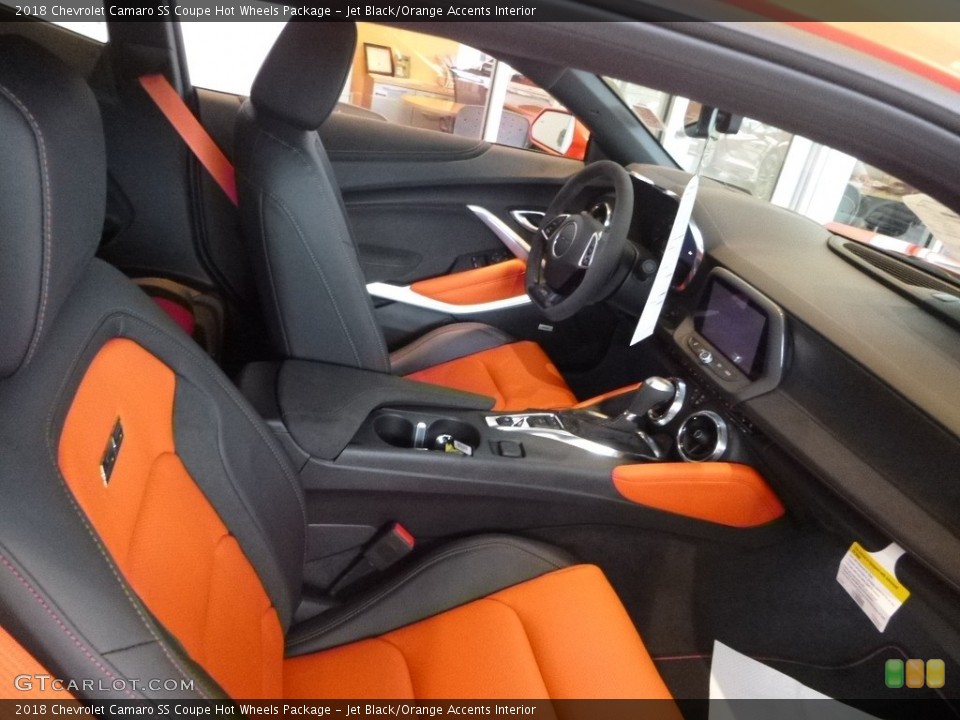 Jet Black/Orange Accents Interior Photo for the 2018 Chevrolet Camaro SS Coupe Hot Wheels Package #126774815