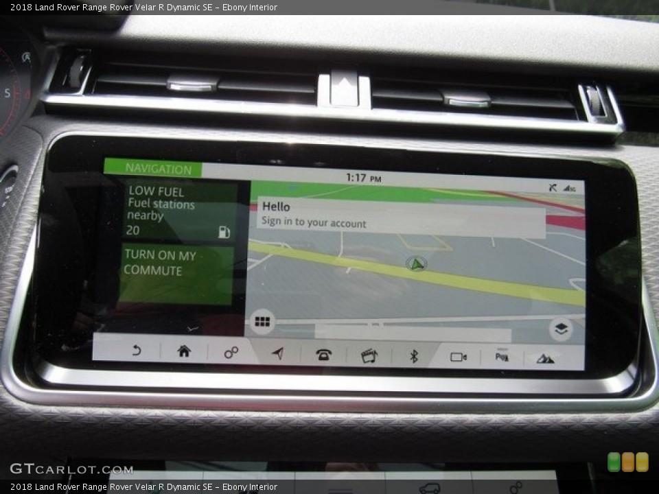 Ebony Interior Navigation for the 2018 Land Rover Range Rover Velar R Dynamic SE #126775538