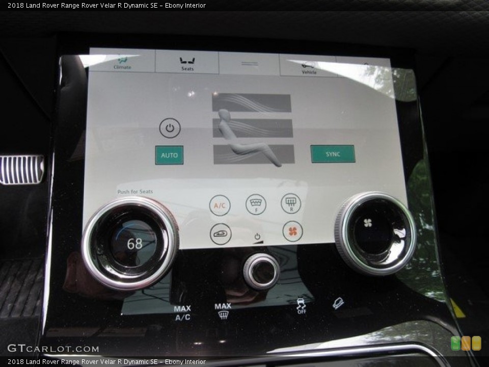 Ebony Interior Controls for the 2018 Land Rover Range Rover Velar R Dynamic SE #126775565