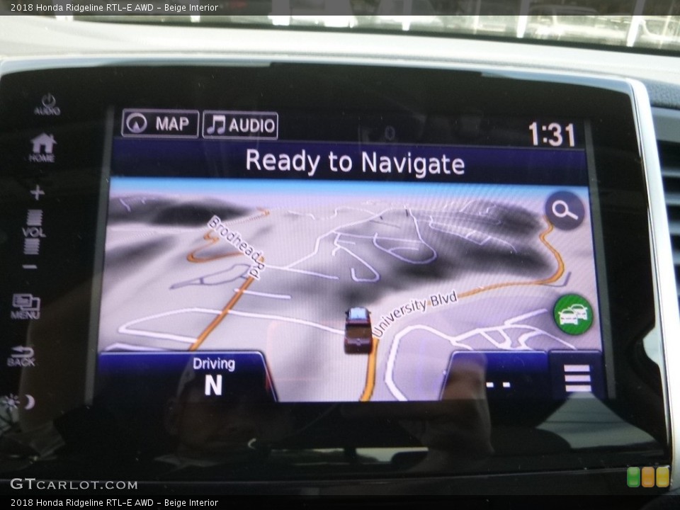 Beige Interior Navigation for the 2018 Honda Ridgeline RTL-E AWD #126780233