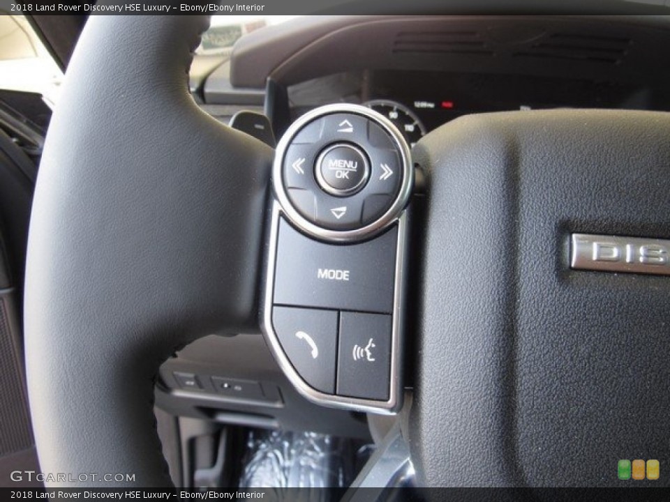 Ebony/Ebony Interior Controls for the 2018 Land Rover Discovery HSE Luxury #126784442