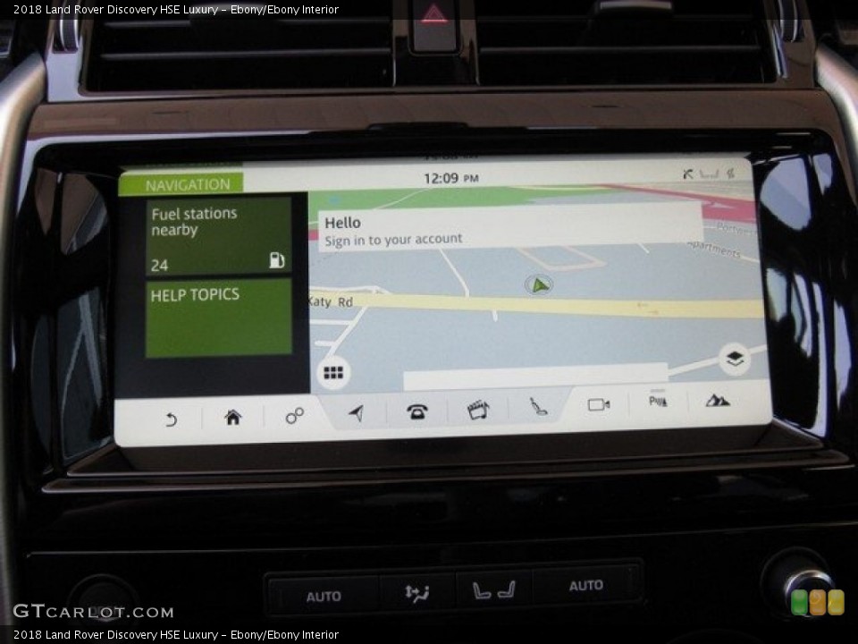 Ebony/Ebony Interior Navigation for the 2018 Land Rover Discovery HSE Luxury #126784514