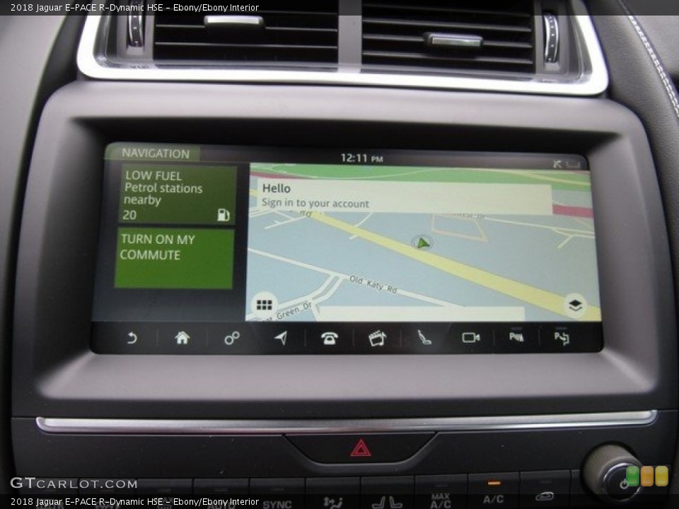 Ebony/Ebony Interior Navigation for the 2018 Jaguar E-PACE R-Dynamic HSE #126787307