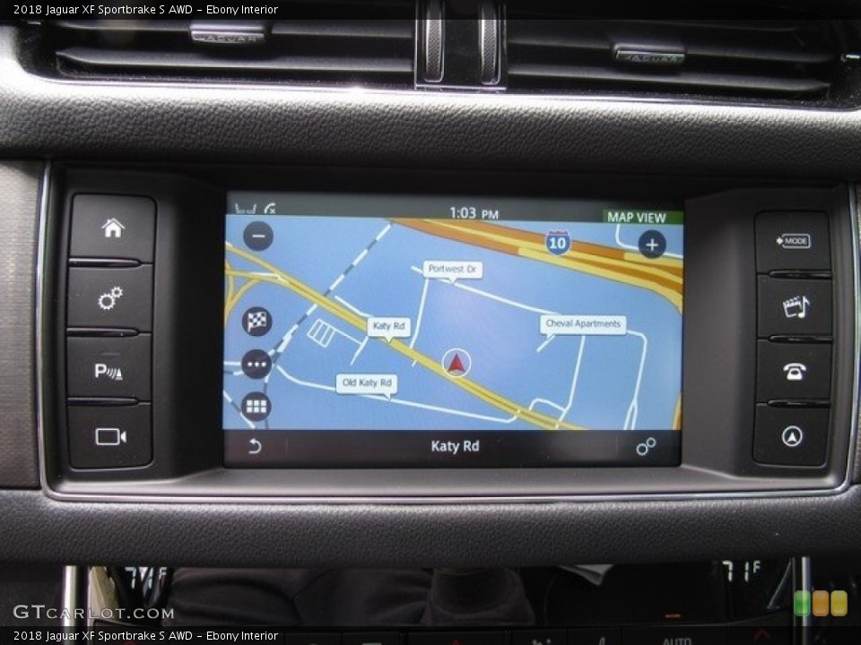 Ebony Interior Navigation for the 2018 Jaguar XF Sportbrake S AWD #126788756