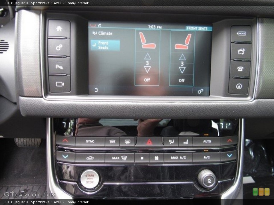 Ebony Interior Controls for the 2018 Jaguar XF Sportbrake S AWD #126788807
