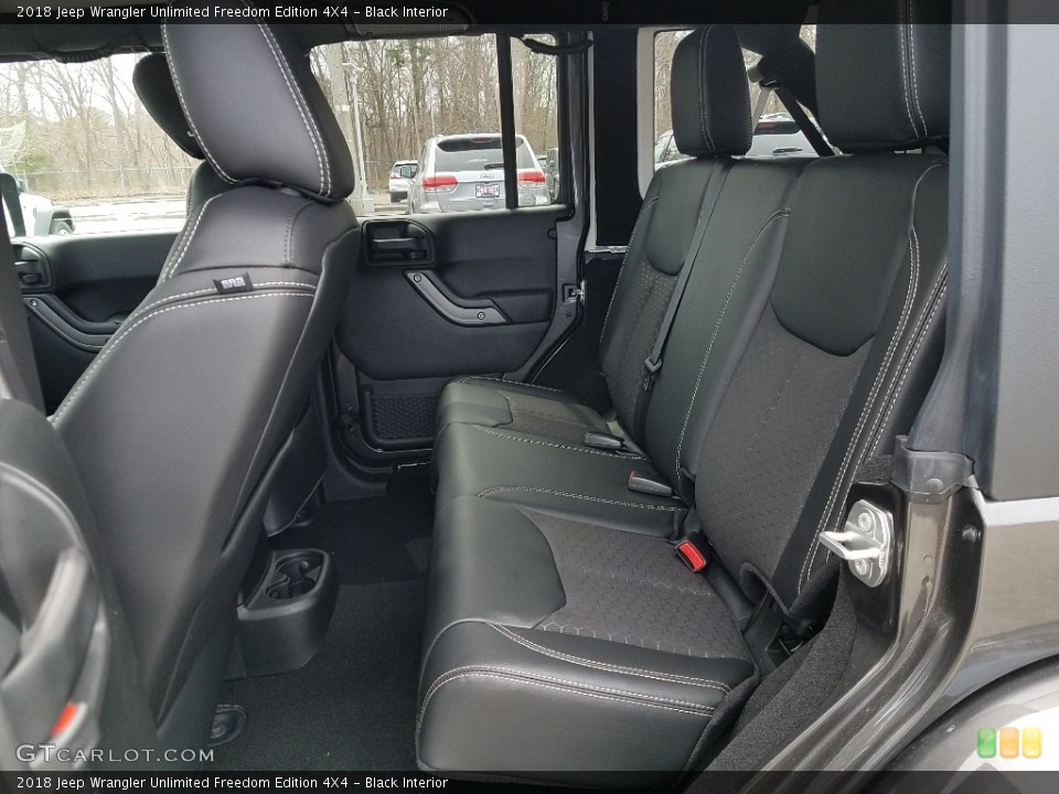 Black Interior Rear Seat for the 2018 Jeep Wrangler Unlimited Freedom Edition 4X4 #126796400