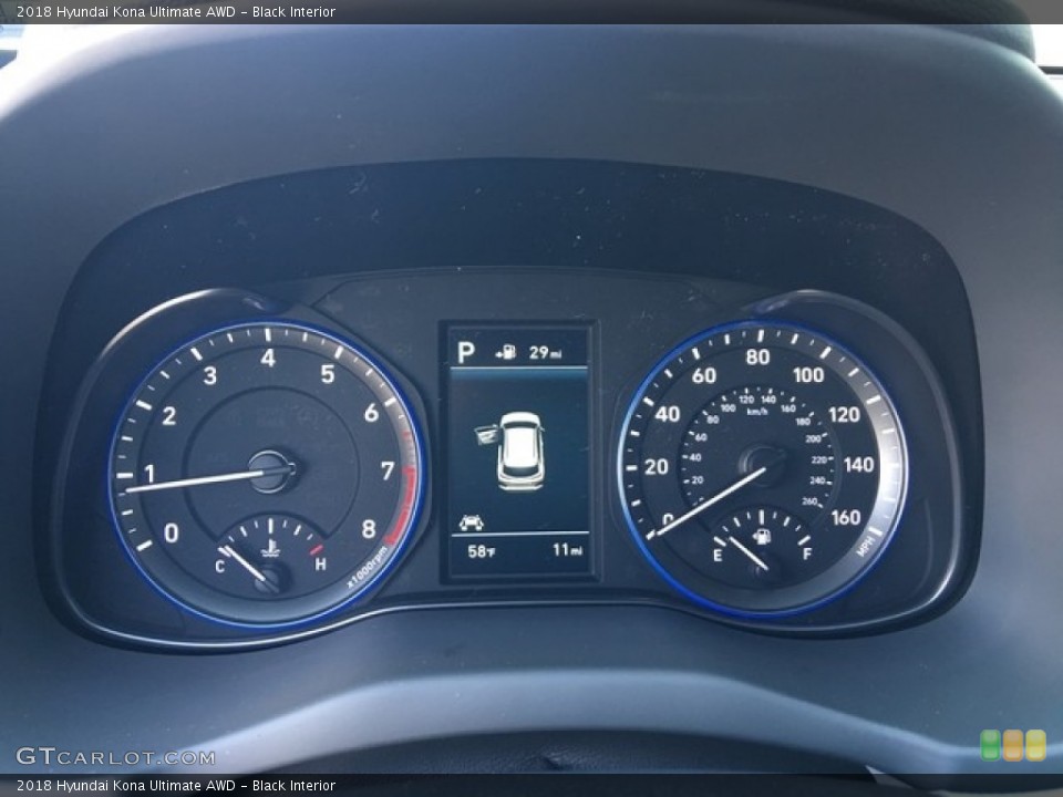 Black Interior Gauges for the 2018 Hyundai Kona Ultimate AWD #126806543