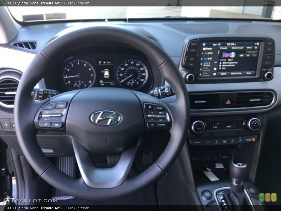 Black Interior Controls for the 2018 Hyundai Kona Ultimate AWD #126806564