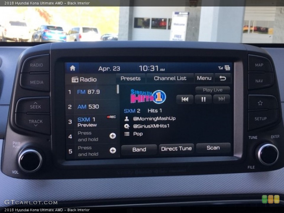 Black Interior Controls for the 2018 Hyundai Kona Ultimate AWD #126806591
