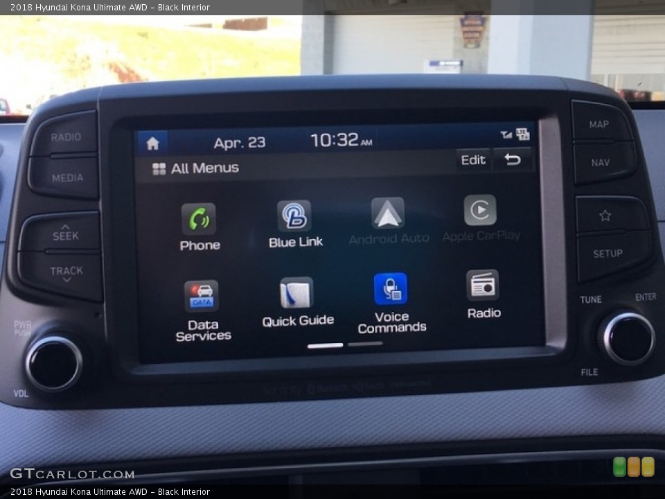 Black Interior Controls for the 2018 Hyundai Kona Ultimate AWD #126806612
