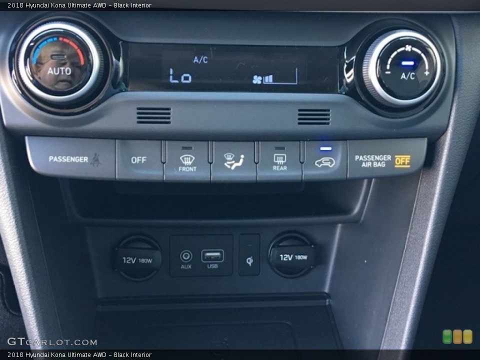 Black Interior Controls for the 2018 Hyundai Kona Ultimate AWD #126806651