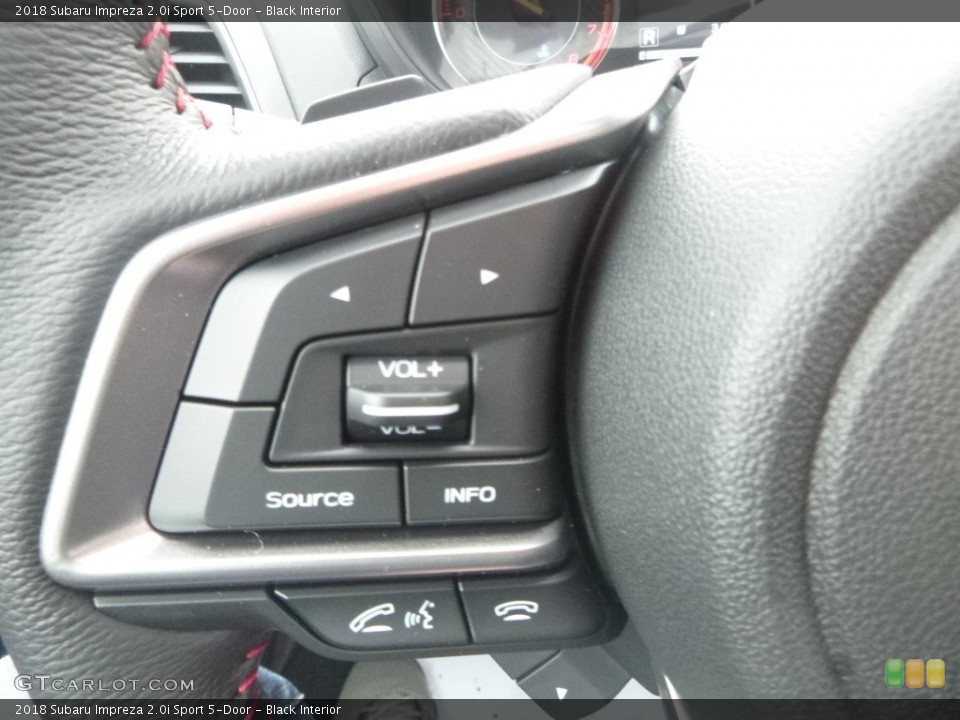Black Interior Controls for the 2018 Subaru Impreza 2.0i Sport 5-Door #126813542