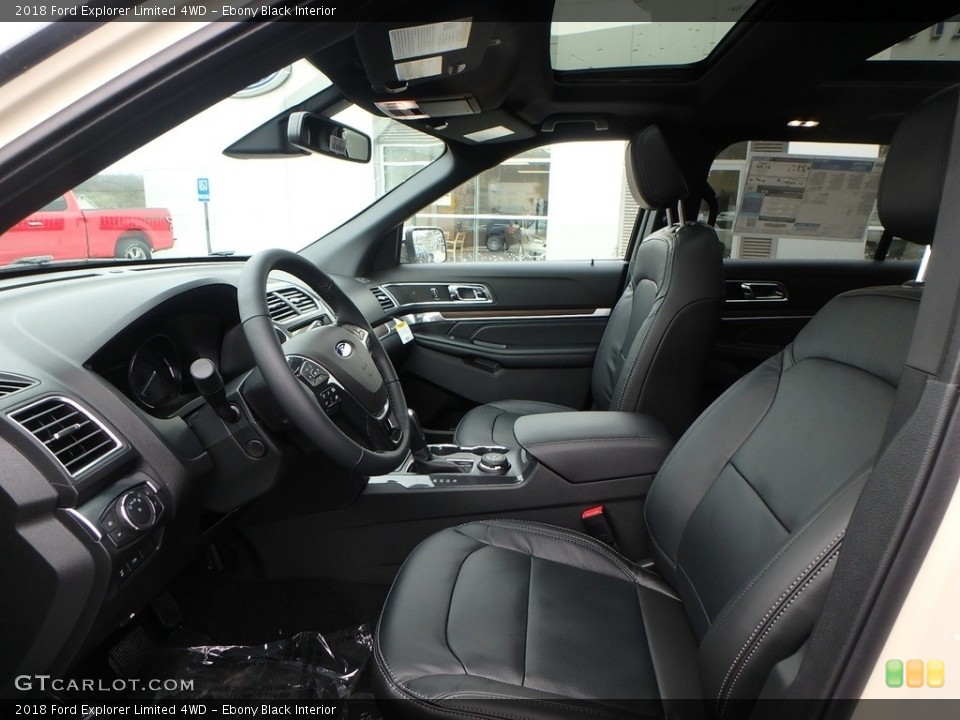 Ebony Black Interior Front Seat for the 2018 Ford Explorer Limited 4WD #126815151
