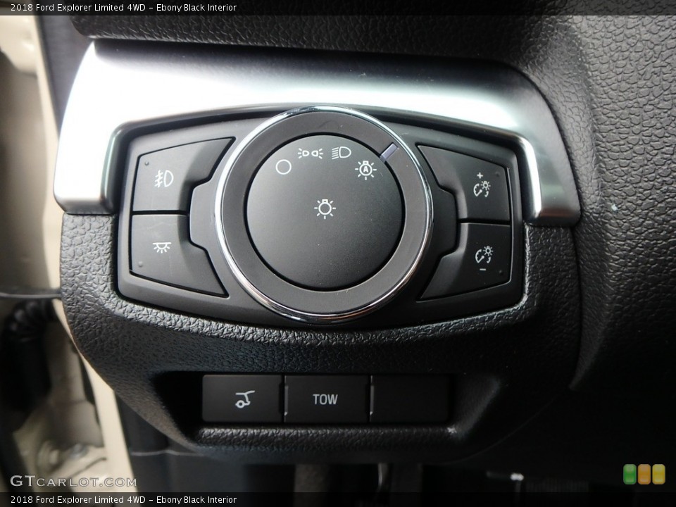 Ebony Black Interior Controls for the 2018 Ford Explorer Limited 4WD #126815453