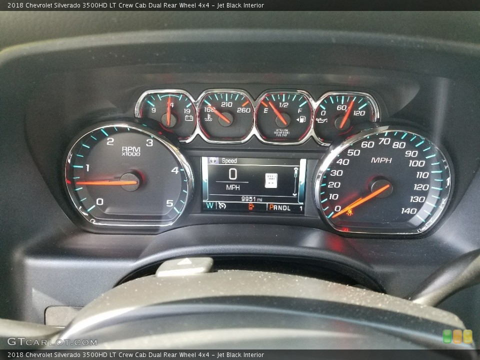 Jet Black Interior Gauges for the 2018 Chevrolet Silverado 3500HD LT Crew Cab Dual Rear Wheel 4x4 #126822917