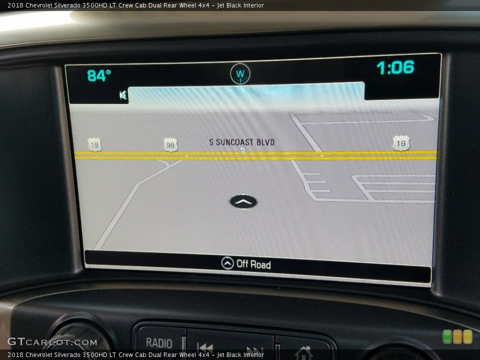 Jet Black Interior Navigation for the 2018 Chevrolet Silverado 3500HD LT Crew Cab Dual Rear Wheel 4x4 #126822953