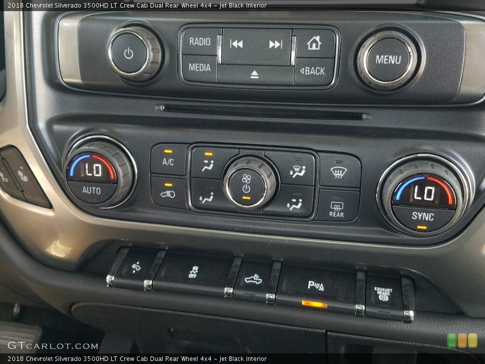 Jet Black Interior Controls for the 2018 Chevrolet Silverado 3500HD LT Crew Cab Dual Rear Wheel 4x4 #126822981