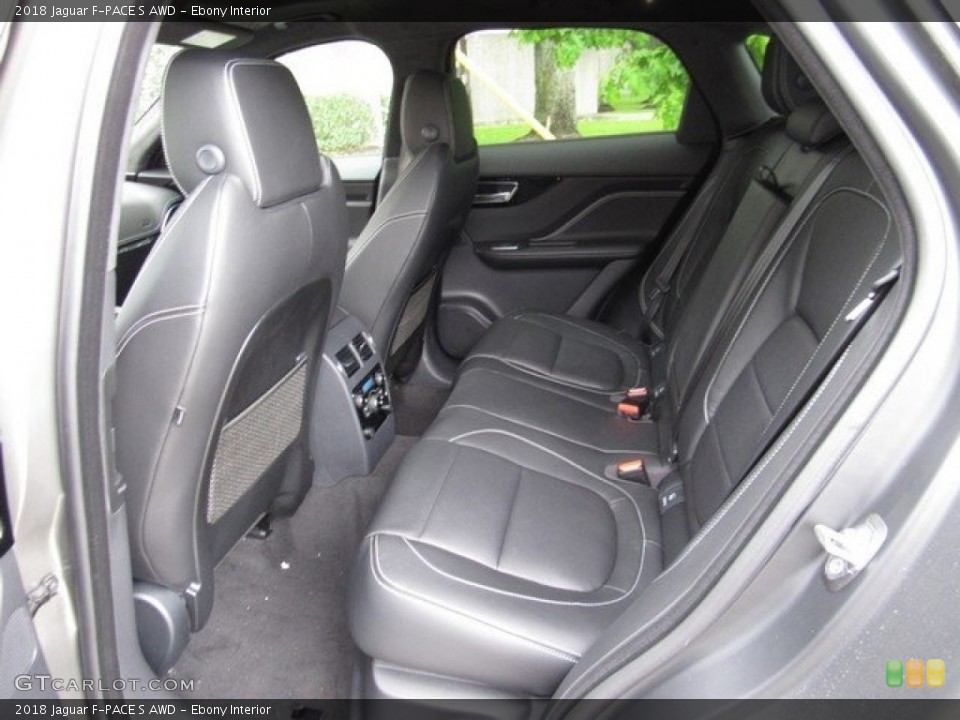 Ebony Interior Rear Seat for the 2018 Jaguar F-PACE S AWD #126831725