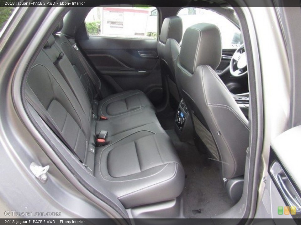 Ebony Interior Rear Seat for the 2018 Jaguar F-PACE S AWD #126831804