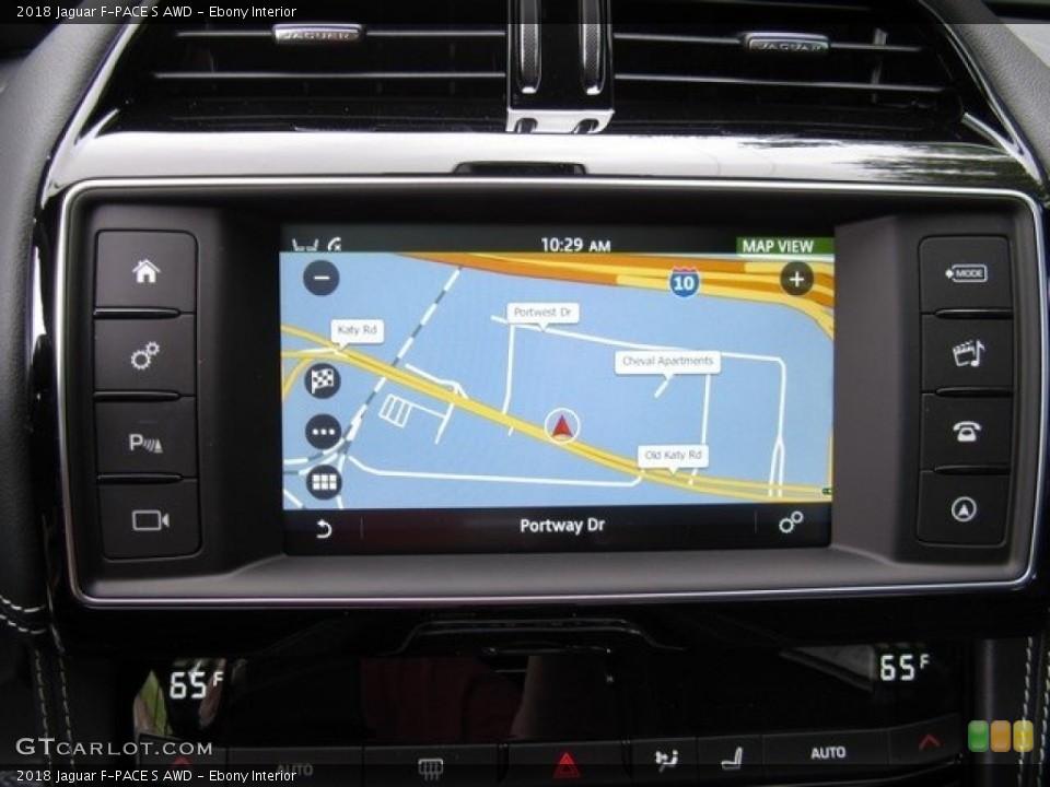 Ebony Interior Navigation for the 2018 Jaguar F-PACE S AWD #126832034