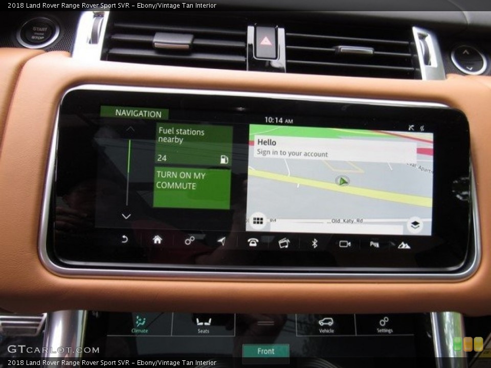 Ebony/Vintage Tan Interior Navigation for the 2018 Land Rover Range Rover Sport SVR #126834272