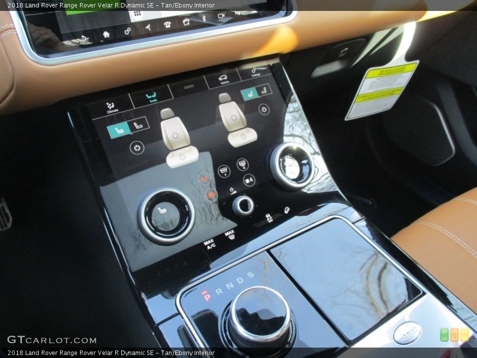 Tan/Ebony Interior Controls for the 2018 Land Rover Range Rover Velar R Dynamic SE #126840095
