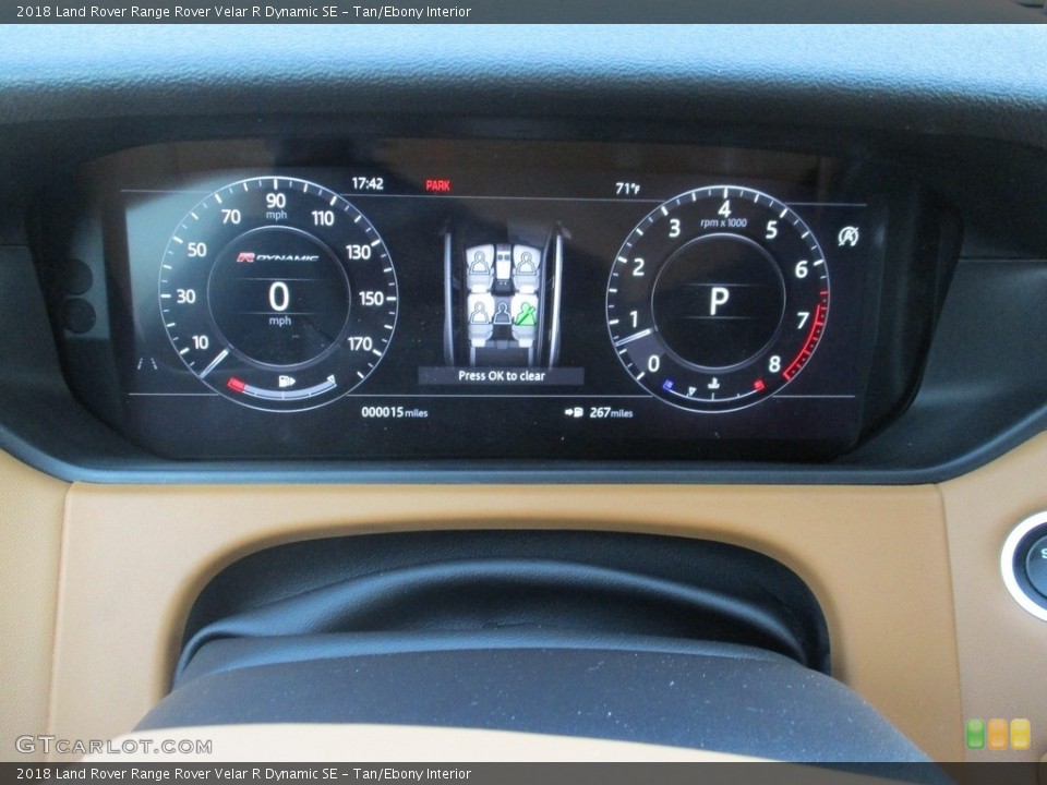 Tan/Ebony Interior Gauges for the 2018 Land Rover Range Rover Velar R Dynamic SE #126840166