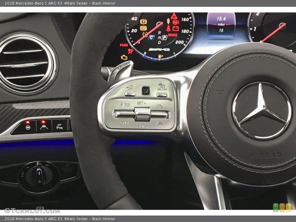 Black Interior Steering Wheel for the 2018 Mercedes-Benz S AMG 63 4Matic Sedan #126840512