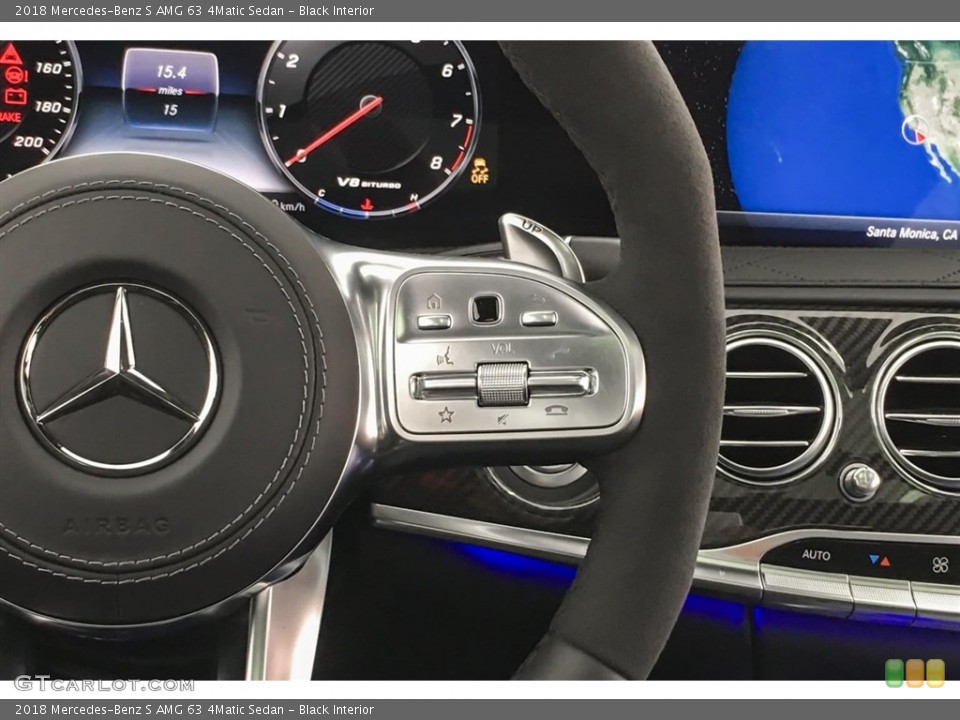 Black Interior Steering Wheel for the 2018 Mercedes-Benz S AMG 63 4Matic Sedan #126840536