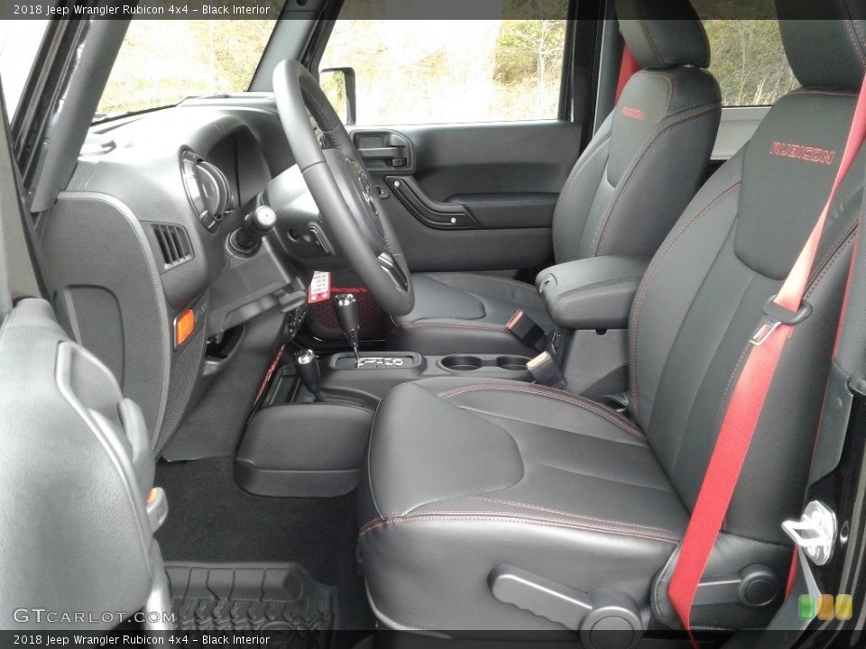 Black Interior Front Seat for the 2018 Jeep Wrangler Rubicon 4x4 #126841514