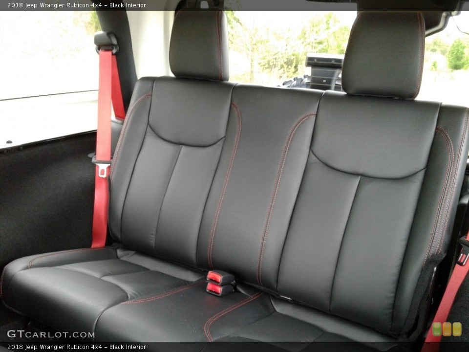 Black Interior Rear Seat for the 2018 Jeep Wrangler Rubicon 4x4 #126841541