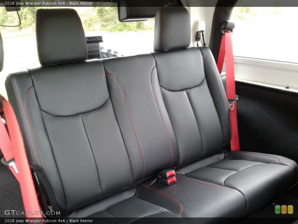 Black Interior Rear Seat for the 2018 Jeep Wrangler Rubicon 4x4 #126841601
