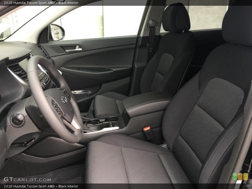 Black Interior Front Seat for the 2018 Hyundai Tucson Sport AWD #126845426