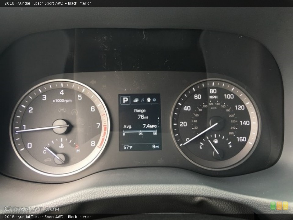 Black Interior Gauges for the 2018 Hyundai Tucson Sport AWD #126845441