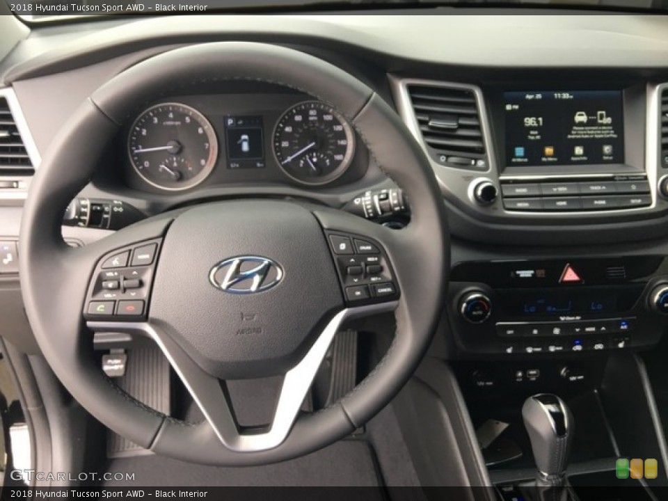 Black Interior Dashboard for the 2018 Hyundai Tucson Sport AWD #126845459