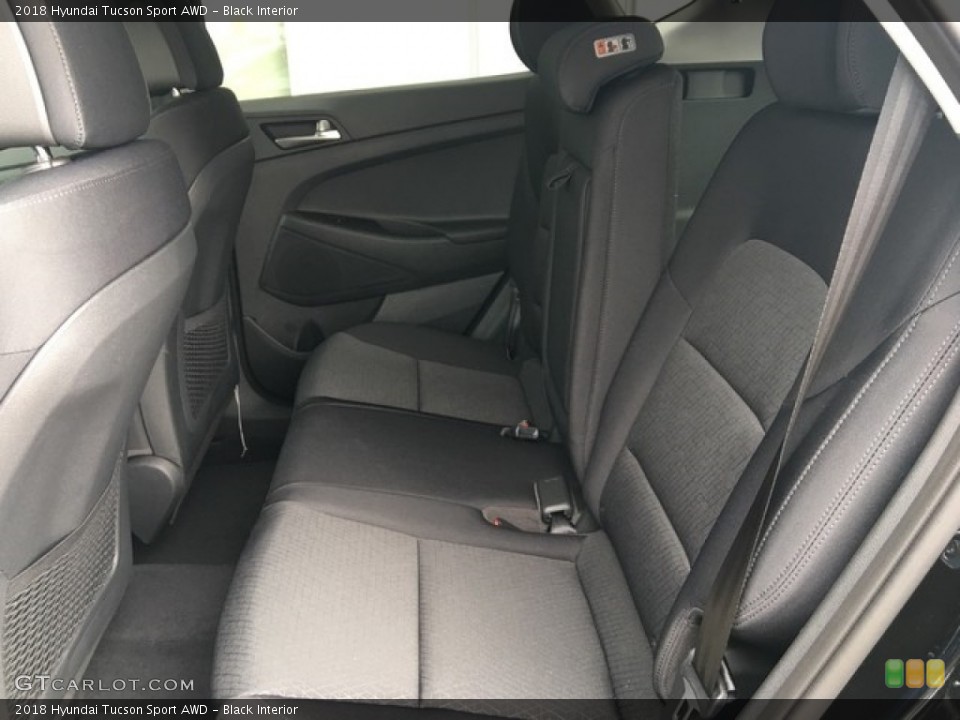 Black Interior Rear Seat for the 2018 Hyundai Tucson Sport AWD #126845615
