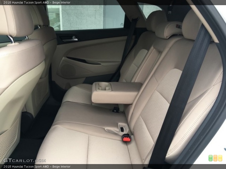 Beige Interior Rear Seat for the 2018 Hyundai Tucson Sport AWD #126846131