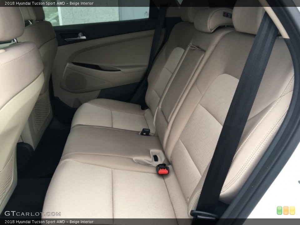Beige Interior Rear Seat for the 2018 Hyundai Tucson Sport AWD #126846146