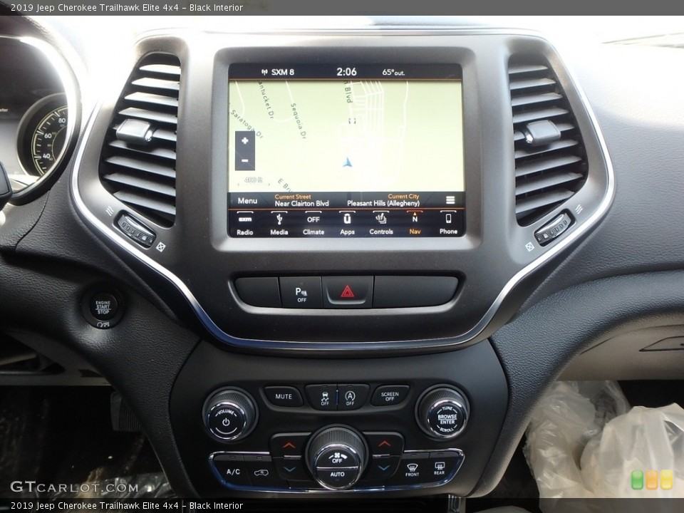 Black Interior Navigation for the 2019 Jeep Cherokee Trailhawk Elite 4x4 #126851168